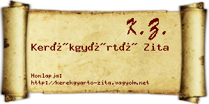 Kerékgyártó Zita névjegykártya