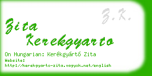 zita kerekgyarto business card